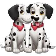 2 dalmatians in love sticker