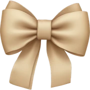 beige bow sticker