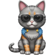 Cat with sunglasses sticker