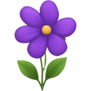 Purple flower sticker