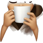 girl inside a blanket sipping coffee eyes closed sticker