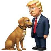 Trump with dog sticker