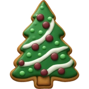 dark green and maroon christmas tree cookie  sticker