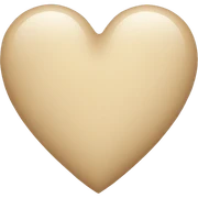 Beige heart sticker