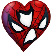 spiderman heart sticker