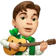 Leprechaun Guitarist sticker