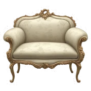 French rococo elegant loveseat sticker