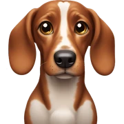 Brown Sausage dog  sticker