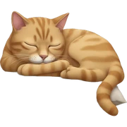 Cat sleeping sticker