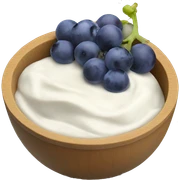 yoghurt bowl with grapes and blueberries sticker