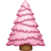 pastel pink christmas tree sticker