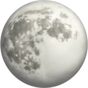 White moon sticker
