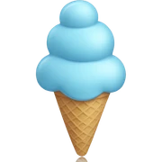 pastel blue ice cream sticker
