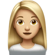girl with straight hair sticker