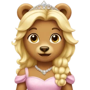 Princess bear sticker