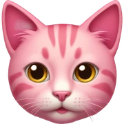 Pink cat sticker
