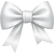 white satin bow sticker