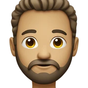 Face with beard sticker