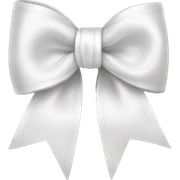 white satin bow sticker
