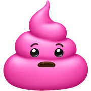 Pink poop sticker