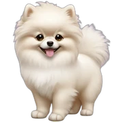 White pomeranian puppy sticker