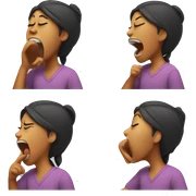 girl yawning  sticker