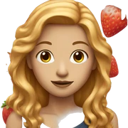 long haired girl with strawberry blonde hair sticker