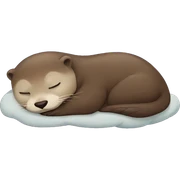 otter sleeping sticker
