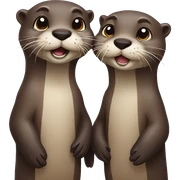 couple of otter sticker