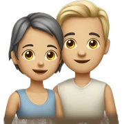 young child and old lovers sticker