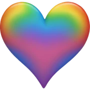 Rainbow heart sticker