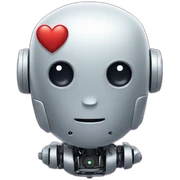 Robot heart sticker