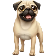 Pug emoji sticker