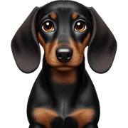 Black brown dachshund puppy sticker