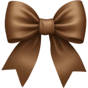Brown bow  sticker