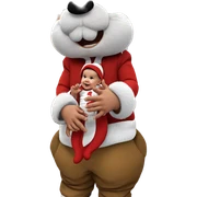 baby boys in santa hats sticker