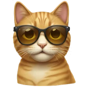 Cat with sunglasses sticker