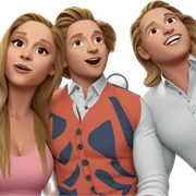 friends with long hair sticker