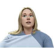 blonde girl against blue sky sticker