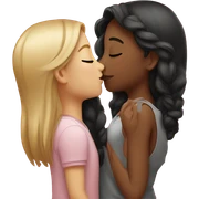 two girls kissing  sticker