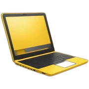 laptop yellow sticker