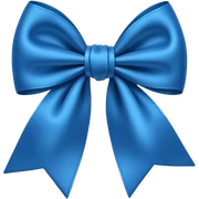 Blue bow sticker