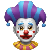 sad clown sticker