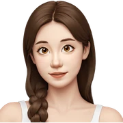 smiling girl with brown hair sticker
