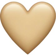 beige heart sticker