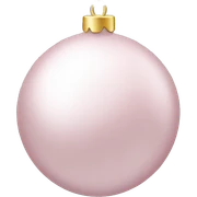 pale pink christmas bauble sticker