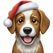 Christmas dog sticker
