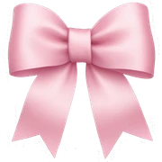 light pink ribbon bow sticker