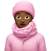 pink winter sticker