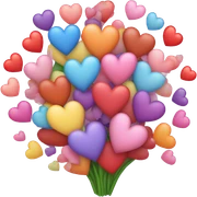 Bouquet of hearts  sticker